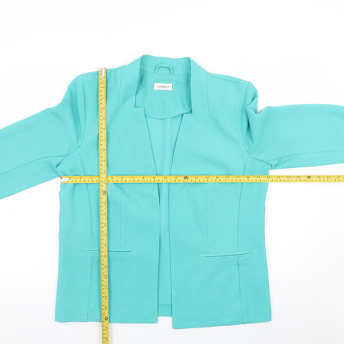 Damart Women's Green Size 14 Lined Open Blazer Jacket