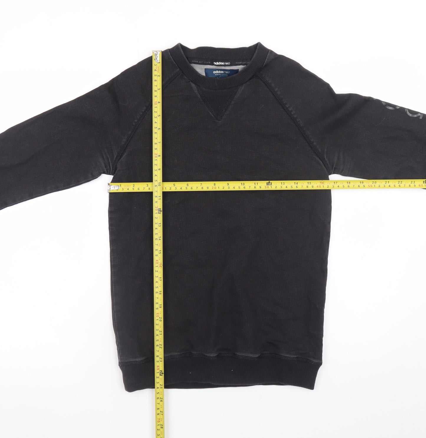 Adidas Neo Men's Black XS Pullover Sweatshirt With Logo Sleeve