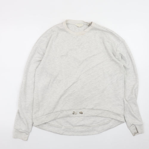 Ted Baker Women Grey Pullover Sweatshirt Size 10 Viscose Blend