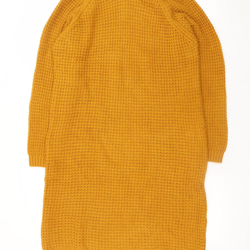 Chemistry Women’s Yellow Knit Jumper Dress XL Roll Neck