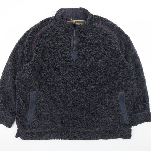 Mantaray Men’s Blue 3XL Fleece 1/4 Zip Jacket Warm Lined