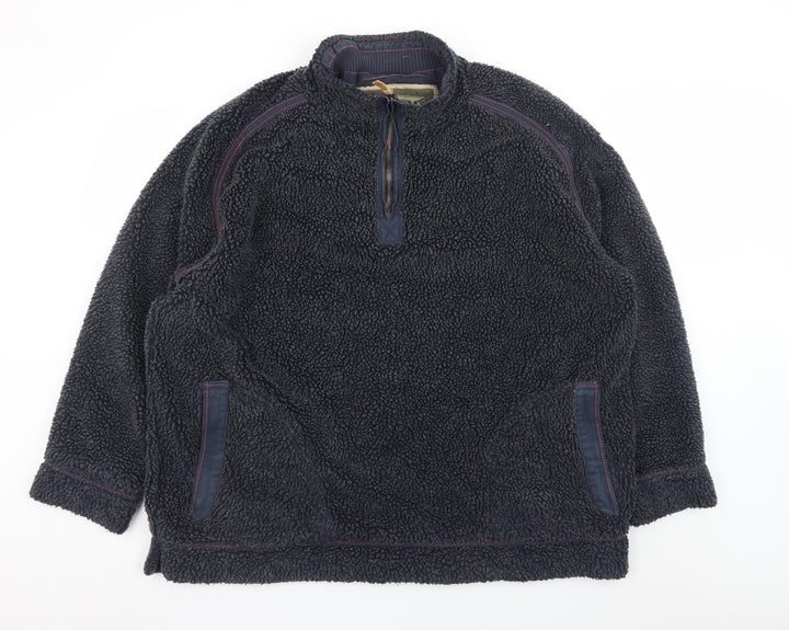 Mantaray Men’s Blue 3XL Fleece 1/4 Zip Jacket Warm Lined