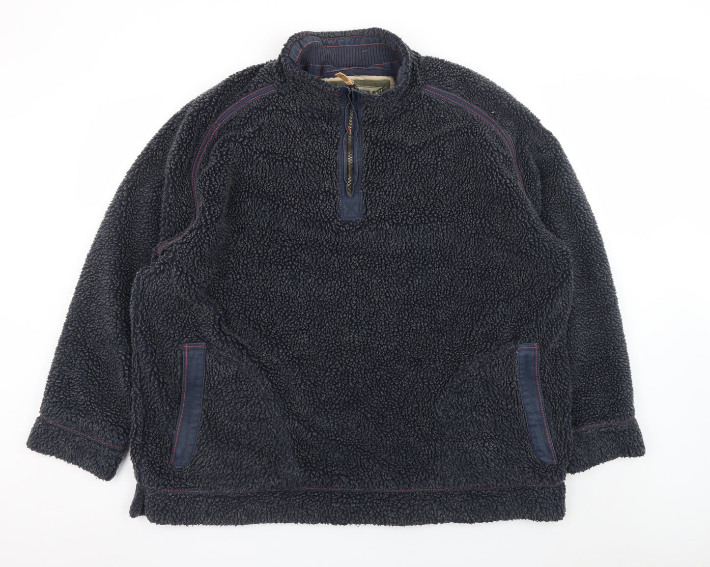 Mantaray Men’s Blue 3XL Fleece 1/4 Zip Jacket Warm Lined