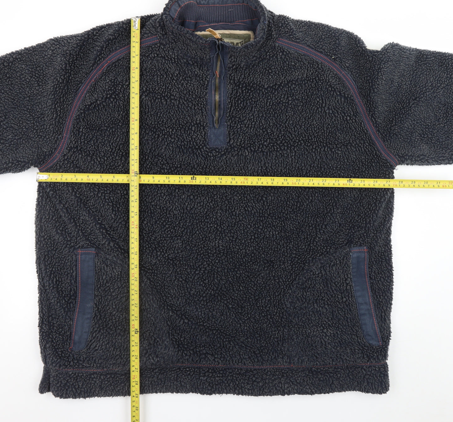 Mantaray Men’s Blue 3XL Fleece 1/4 Zip Jacket Warm Lined