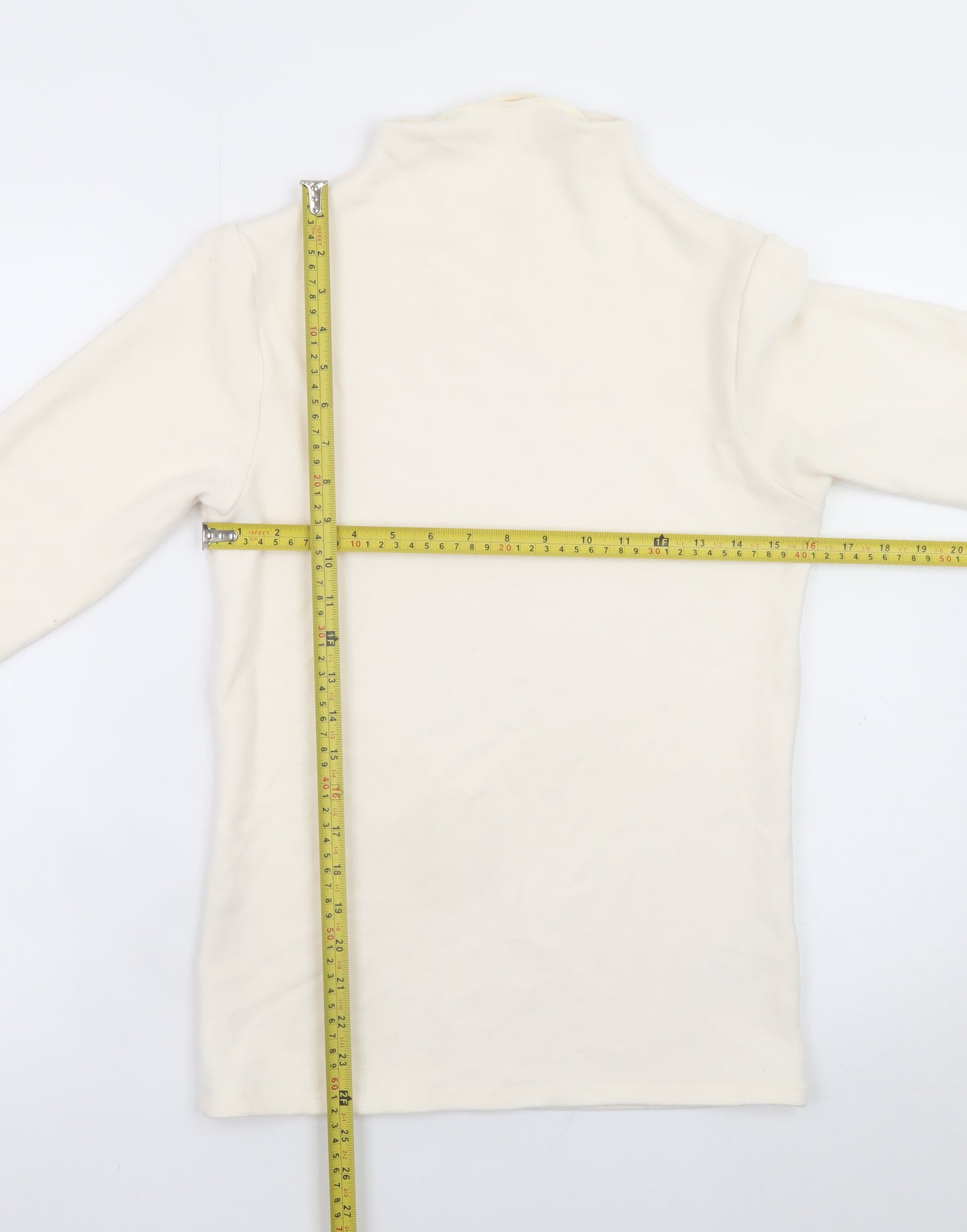 Marks and Spencer Women Ivory Long Sleeve Heatgen Pullover Size 14