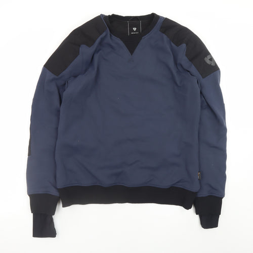 Rev'it Men's Blue Pullover Crew Neck Motorcycle Sweatshirt Size L