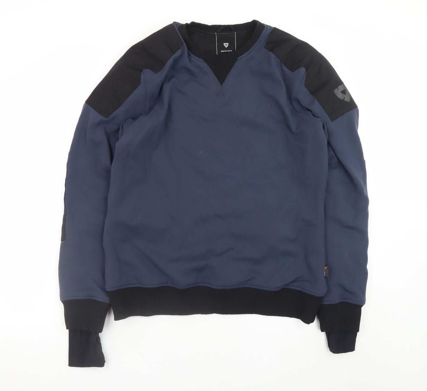Rev'it Men's Blue Pullover Crew Neck Motorcycle Sweatshirt Size L