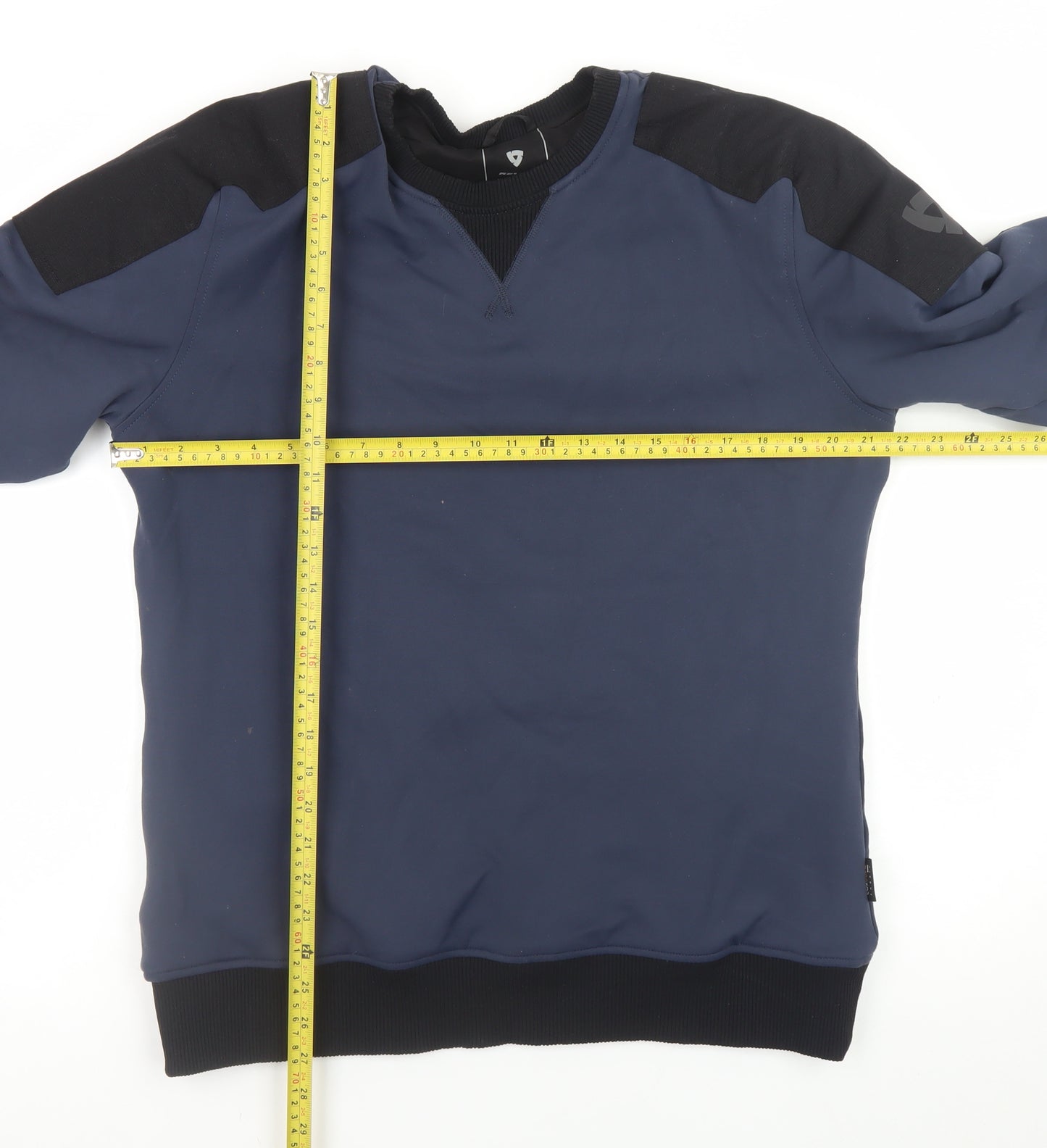 Rev'it Men's Blue Pullover Crew Neck Motorcycle Sweatshirt Size L