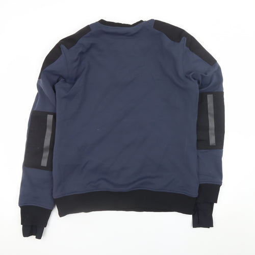 Rev'it Men's Blue Pullover Crew Neck Motorcycle Sweatshirt Size L