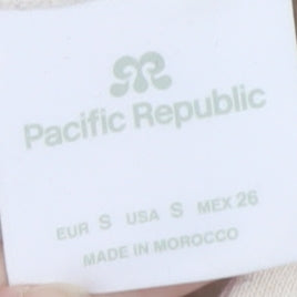 Pacific Republic Women Ivory Pullover Hoodie Size S Graphic Print Queen