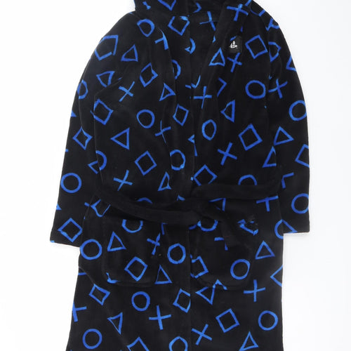 Marks and Spencer Boys Black Fleece PlayStation Hooded Robe 11-12 Years