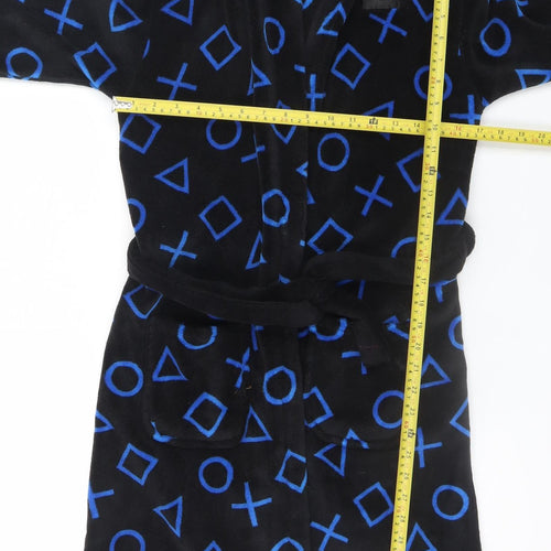Marks and Spencer Boys Black Fleece PlayStation Hooded Robe 11-12 Years