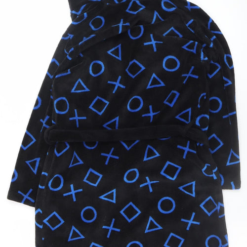 Marks and Spencer Boys Black Fleece PlayStation Hooded Robe 11-12 Years