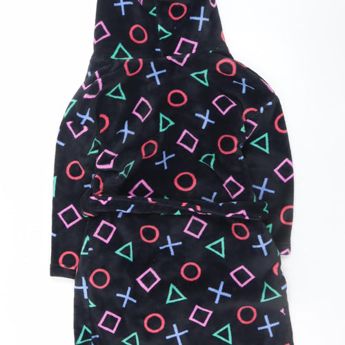 Marks and Spencer Girls Black Fleece PlayStation Hooded Robe 8-9 Years