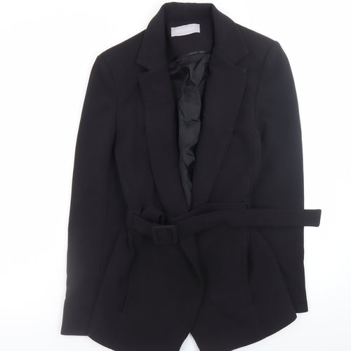 Atterley Women's Black Belted Blazer UK 10 Regular Fit
