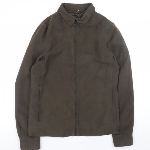 Zara Man Men's Brown Slim Fit Zip-Up Jacket Size S