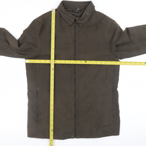 Zara Man Men's Brown Slim Fit Zip-Up Jacket Size S