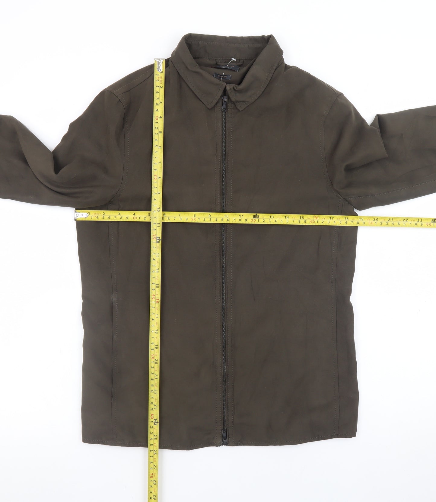 Zara Man Men's Brown Slim Fit Zip-Up Jacket Size S