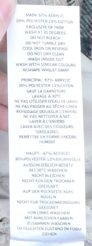 boohooMAN Men Beige Check Flannel Basic Jacket Size M