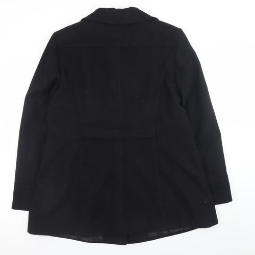 BHS Womens Black Size 18 Classic Mid-Length Overcoat