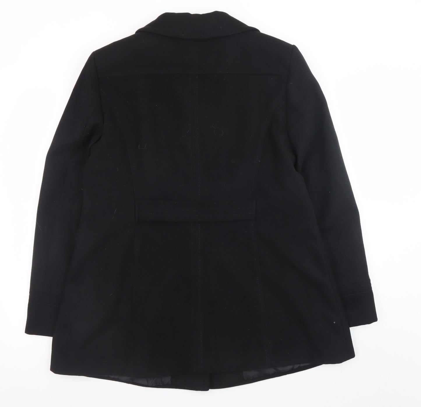 BHS Womens Black Size 18 Classic Mid-Length Overcoat