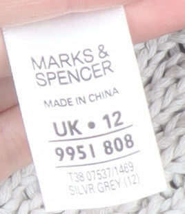 Marks and Spencer Women's Grey Sleeveless Knit Vest UK 12