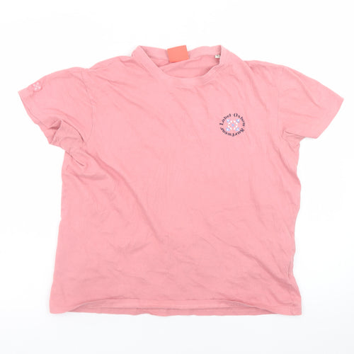 Oxbow Womens Pink Cotton Surfwear Logo T-Shirt M