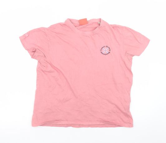 Oxbow Womens Pink Cotton Surfwear Logo T-Shirt M