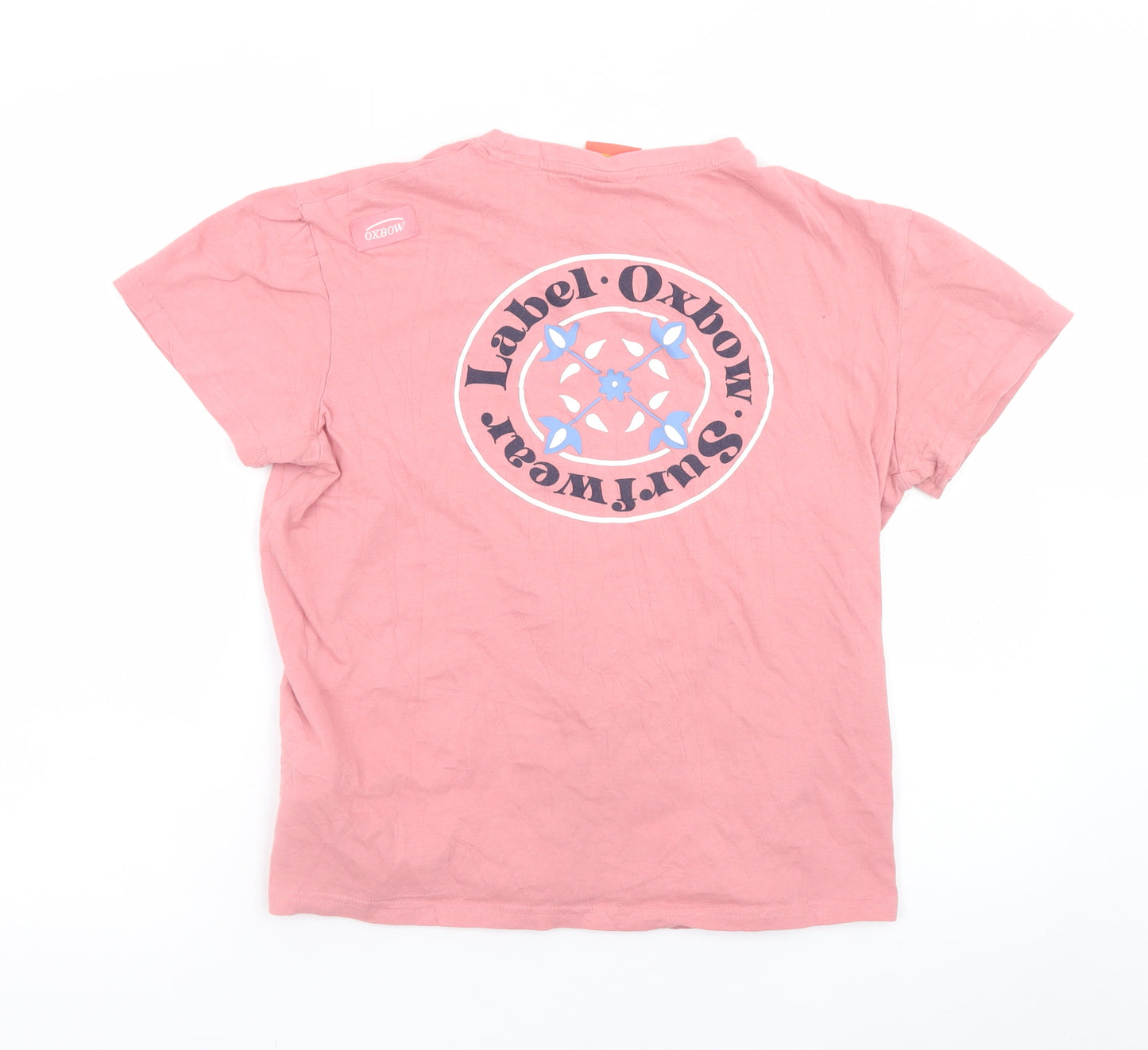 Oxbow Womens Pink Cotton Surfwear Logo T-Shirt M