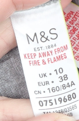 Marks and Spencer Womens Grey Check Pullover Sweatshirt Size 10