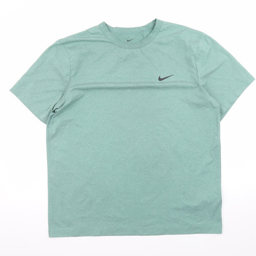 Nike Men’s Green Dri-Fit Short Sleeve Crew Neck Sports T-Shirt L