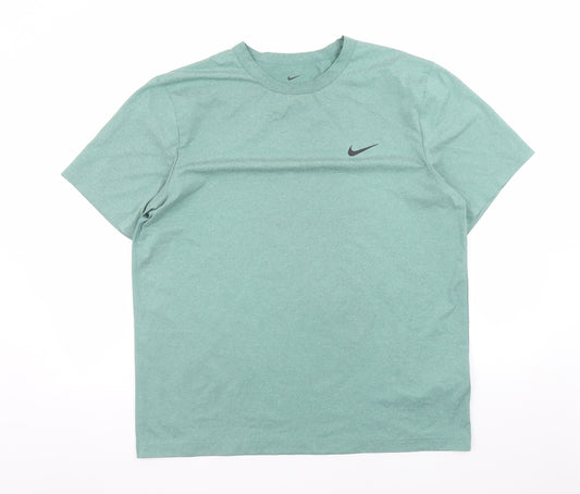 Nike Men’s Green Dri-Fit Short Sleeve Crew Neck Sports T-Shirt L