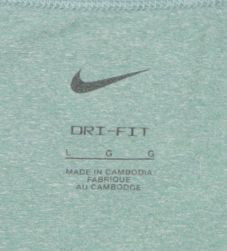 Nike Men’s Green Dri-Fit Short Sleeve Crew Neck Sports T-Shirt L