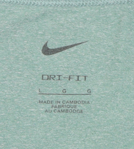 Nike Men’s Green Dri-Fit Short Sleeve Crew Neck Sports T-Shirt L