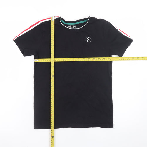 Next Boys Black Short Sleeve Crew Neck Cotton T-Shirt 11 Years