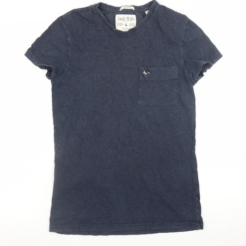 Jack Wills Womens Blue XS Slim Fit Cotton Basic T-Shirt