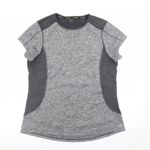 Marks and Spencer Women’s Grey Colourblock Sports T-Shirt Size 16