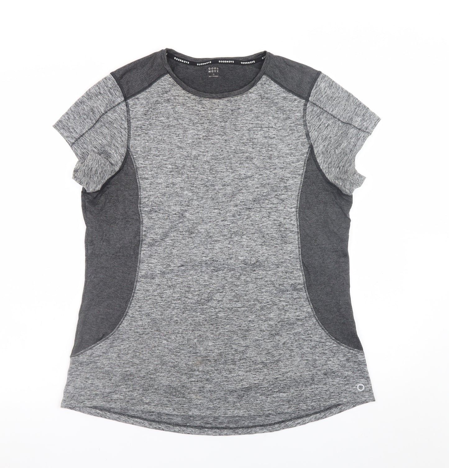 Marks and Spencer Women’s Grey Colourblock Sports T-Shirt Size 16