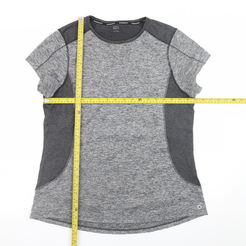 Marks and Spencer Women’s Grey Colourblock Sports T-Shirt Size 16
