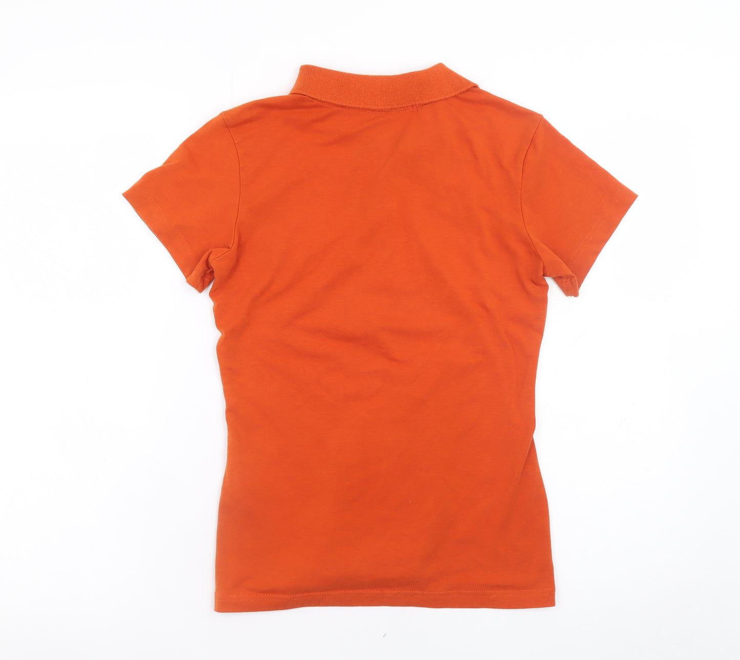 Guan Da Women’s Orange Polo Shirt M Short Sleeve Cotton Sports Top