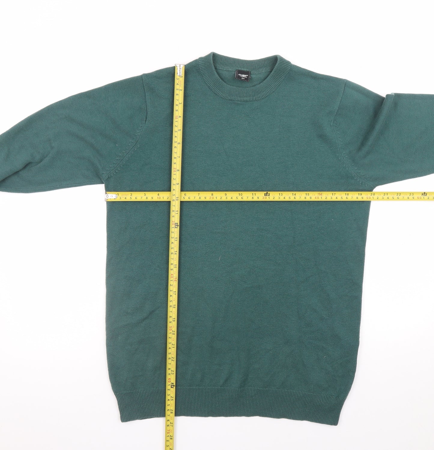 Cotton Traders Men’s Green Crew Neck Pullover Jumper Size S