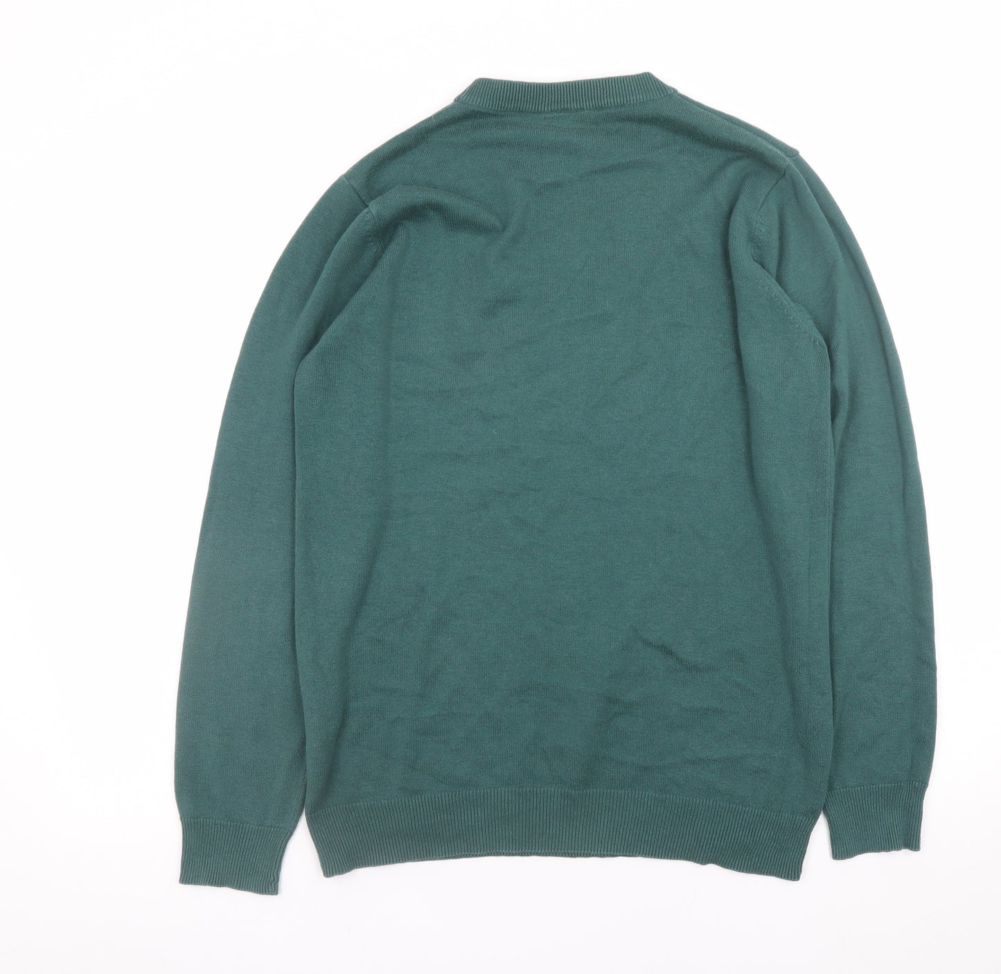 Cotton Traders Men’s Green Crew Neck Pullover Jumper Size S