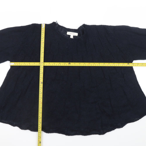 Marks and Spencer Per Una Women's Navy Large Mohair Blend Jumper