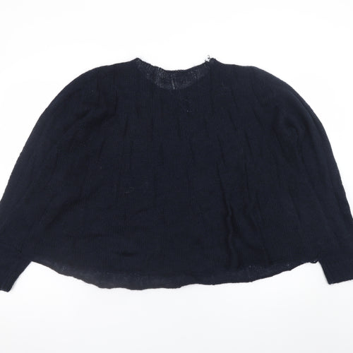 Marks and Spencer Per Una Women's Navy Large Mohair Blend Jumper