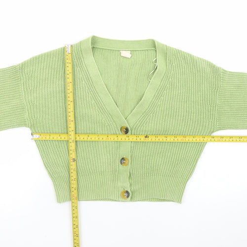 Urban Outfitters Women’s Green XS V-Neck Knit Button Cardigan
