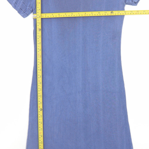 Marks and Spencer Women Blue Size 10 Vintage Shift Dress