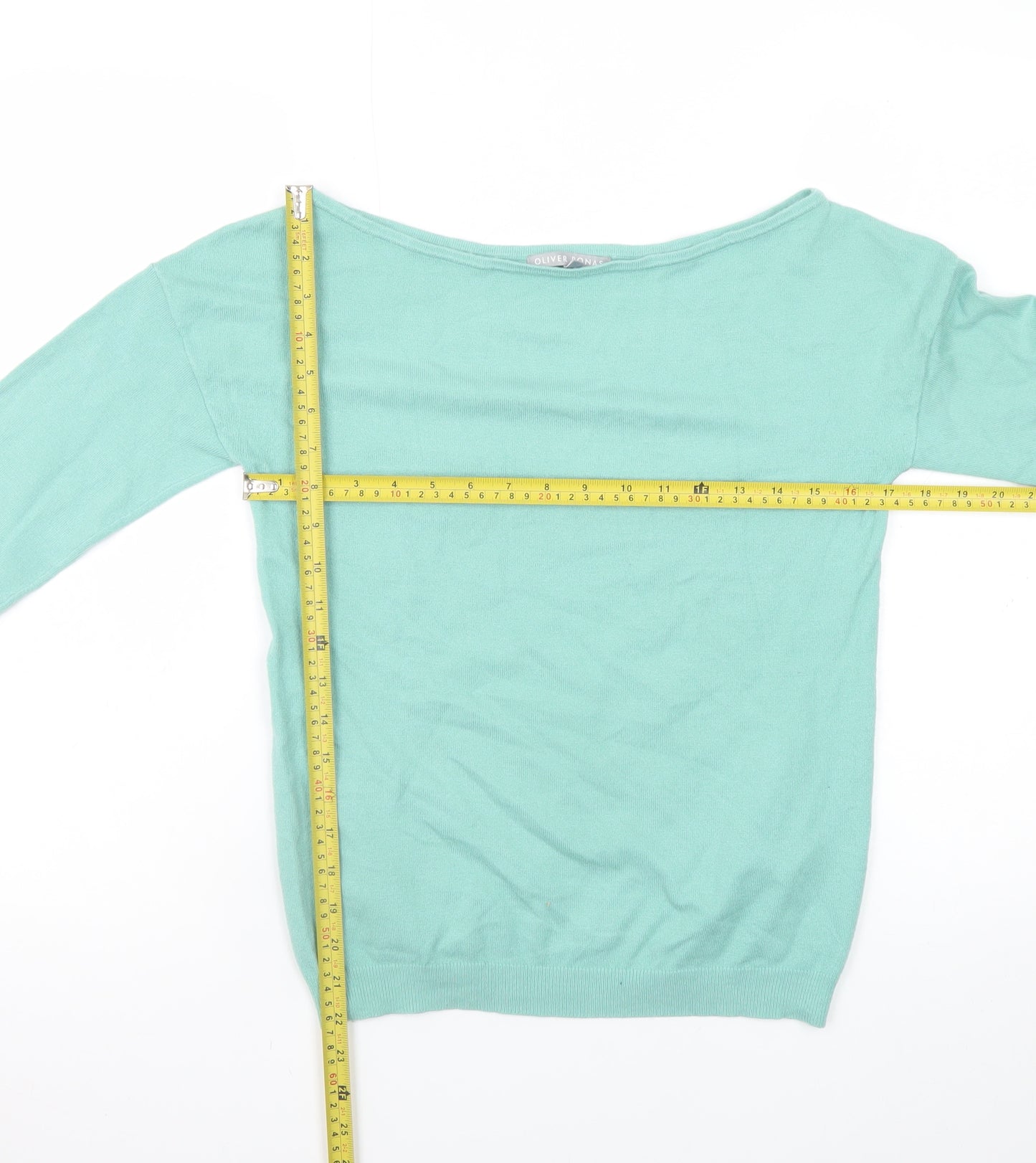 Oliver Bonas Women’s Green Boat Neck Long Sleeve Pullover Jumper Size 6