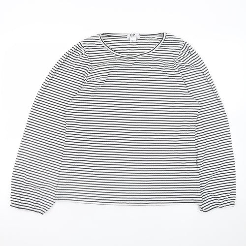 Dorothy Perkins Women’s Black Striped Long Sleeve Cotton T-Shirt Size L