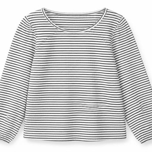 Dorothy Perkins Women’s Black Striped Long Sleeve Cotton T-Shirt Size L