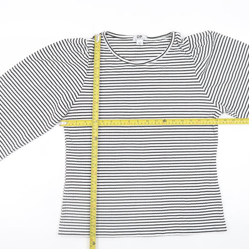 Dorothy Perkins Women’s Black Striped Long Sleeve Cotton T-Shirt Size L